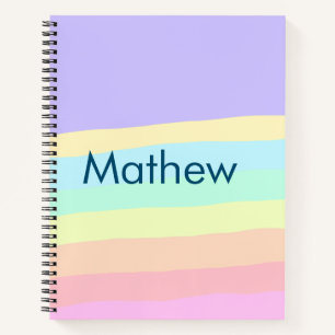 simple initial letter monogram add your name lett notebook
