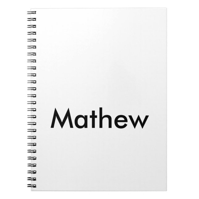 simple initial letter monogram add your name lett  notebook (Front)