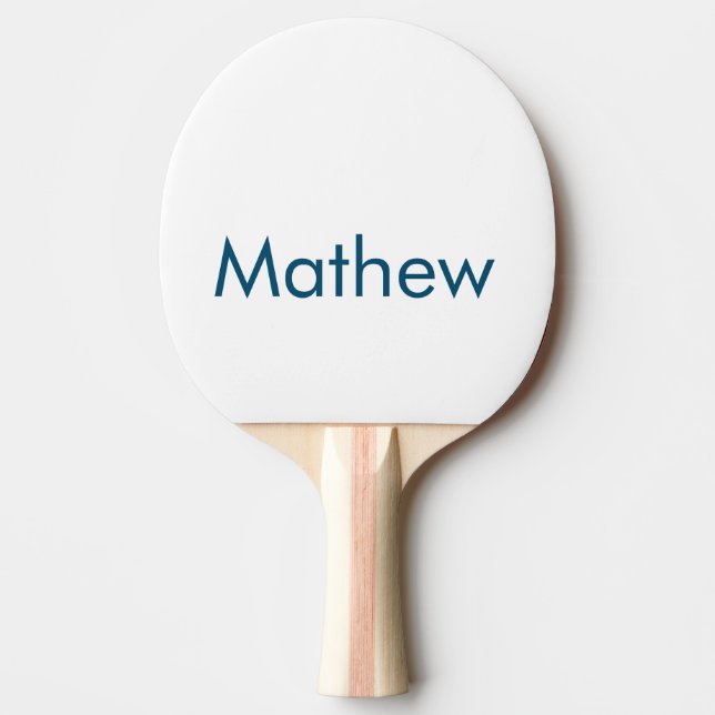 simple initial letter monogram add your name lett  ping pong paddle (Front)