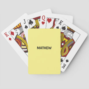 simple initial letter monogram add your name lett  playing cards