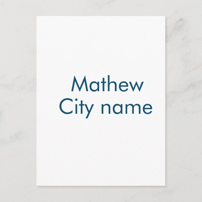 simple initial letter monogram add your name lett  postcard (Front)