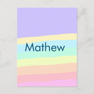 simple initial letter monogram add your name lett postcard
