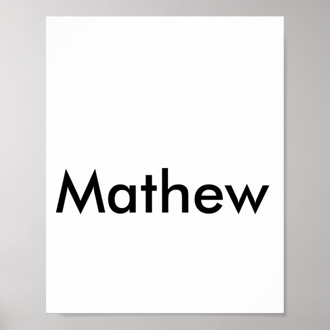 simple initial letter monogram add your name lett  poster (Front)