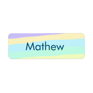 simple initial letter monogram add your name lett return address label