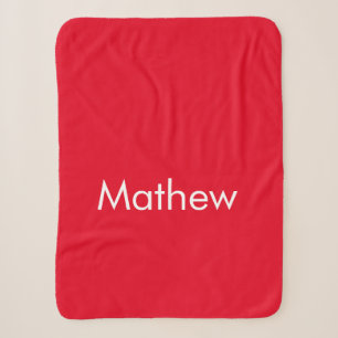 simple initial letter monogram add your name lett sherpa blanket
