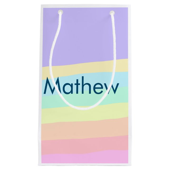 simple initial letter monogram add your name lett  small gift bag (Front)