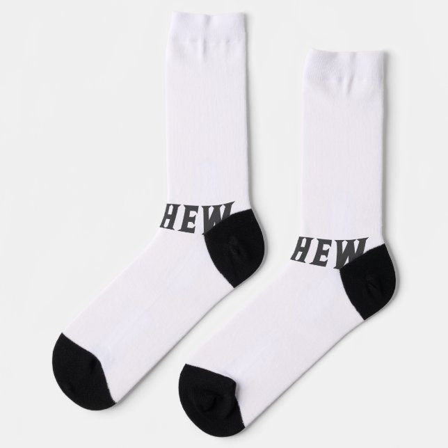 simple initial letter monogram add your name lett  socks (Left)