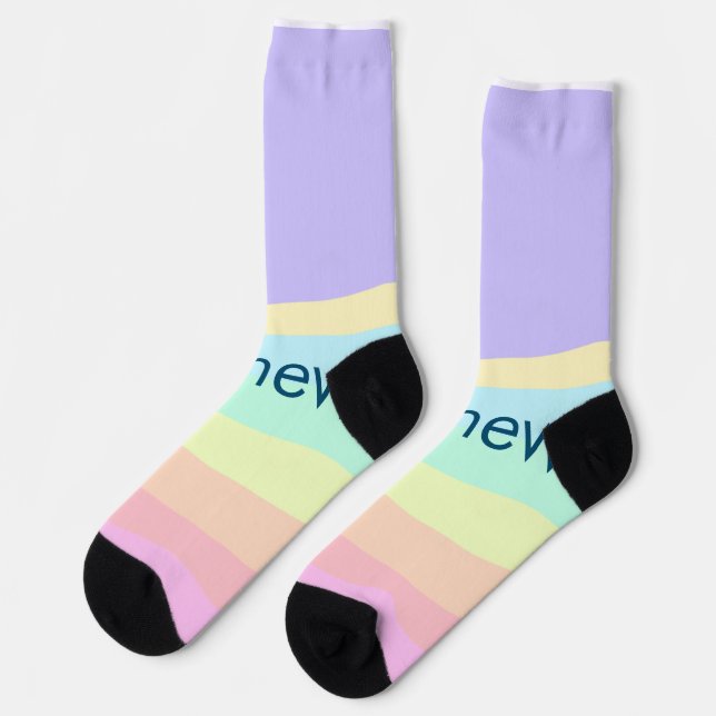 simple initial letter monogram add your name lett  socks (Left)