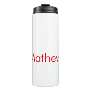 simple initial letter monogram add your name lett thermal tumbler