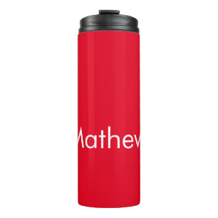 simple initial letter monogram add your name lett thermal tumbler