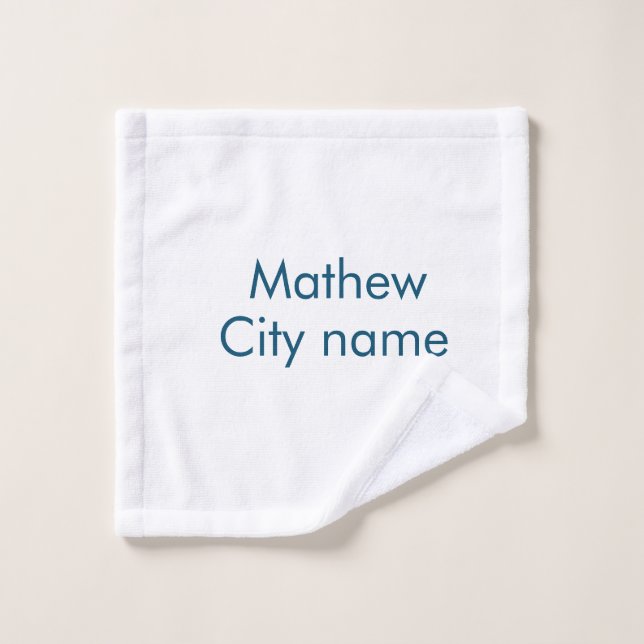 simple initial letter monogram add your name lett  wash cloth (Wash Cloth)