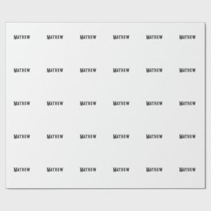 simple initial letter monogram add your name lett wrapping paper