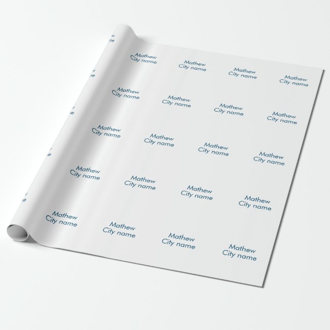simple initial letter monogram add your name lett  wrapping paper (Unrolled)