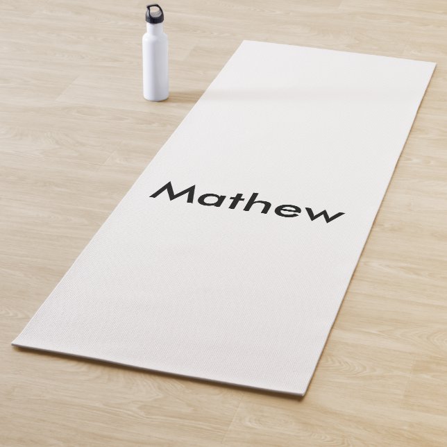 simple initial letter monogram add your name lett  yoga mat (In Situ)