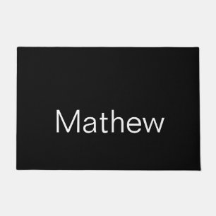 simple initial letter monogram add your name lette doormat