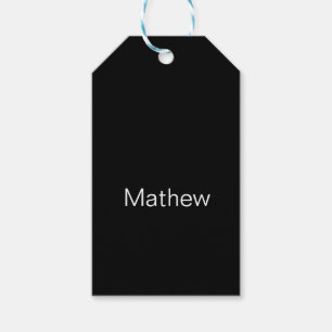 simple initial letter monogram add your name lette gift tags