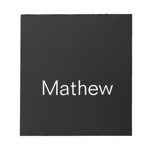 simple initial letter monogram add your name lette notepad (Front)