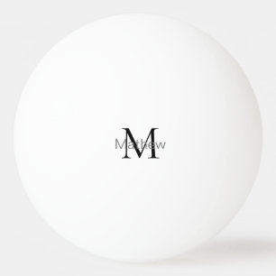 simple initial letter monogram add your name lette ping pong ball