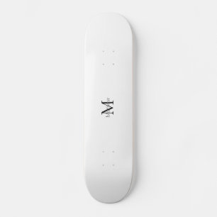simple initial letter monogram add your name lette skateboard