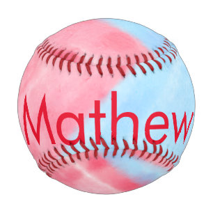simple initial letter monogram add your name red b baseball