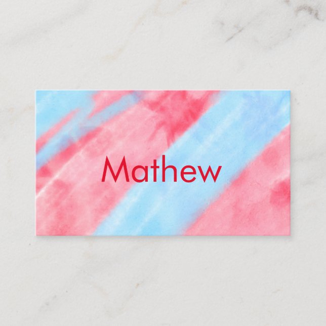 simple initial letter monogram add your name red b business card (Front)