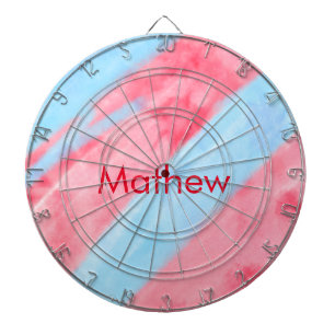 simple initial letter monogram add your name red b dartboard