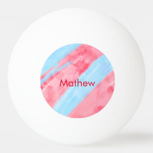 simple initial letter monogram add your name red b ping pong ball