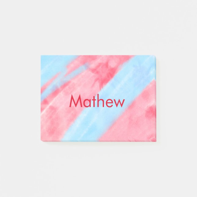 simple initial letter monogram add your name red b post-it notes (Front)