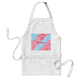 simple initial letter monogram add your name red b standard apron