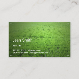 Simple Inspiration Green Rice Field Business Card
