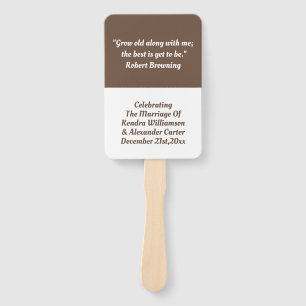 Simple Inspirational Love Quote Wedding Marriage Hand Fan