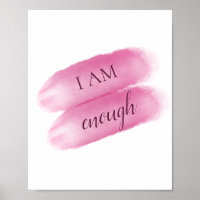 Simple Inspiring Quote I Am Enough Affirmation
