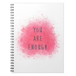 Simple Inspiring You Are Enough Affirmation Quote Notebook