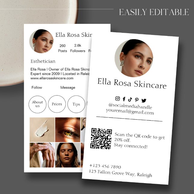 Simple Instagram Business Card (Creator Uploaded)
