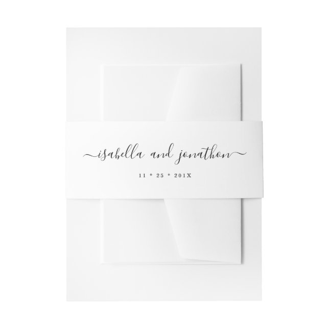 Simple Invitation Belly Band (Front Example)