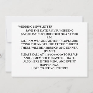 SIMPLE Invitation Postcard