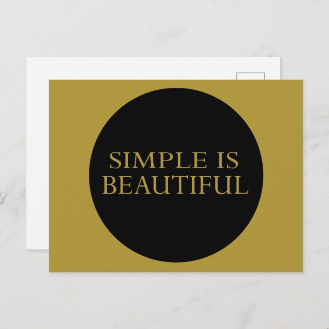 simple is beautiful holiday postcard (Front/Back)