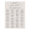 Simple Ivory Alphabetical Wedding Seating Chart