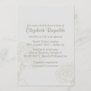 Simple Ivory Bridal Shower Invitations