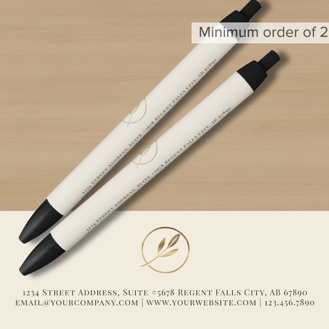 Simple Ivory Business Logo Black Ink Pen (Creator Uploaded)