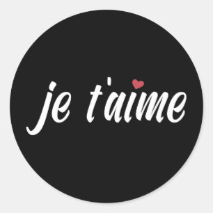 Simple Je T'aime I Love You Valentine   Sticker