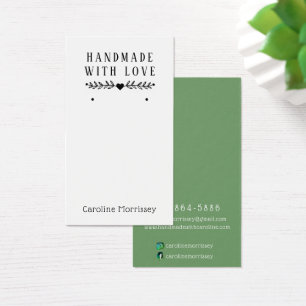 Simple Jewelry Earring Display Green Card