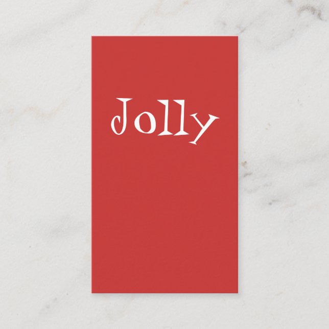 simple jolly t shirt inmodern text business card (Front)