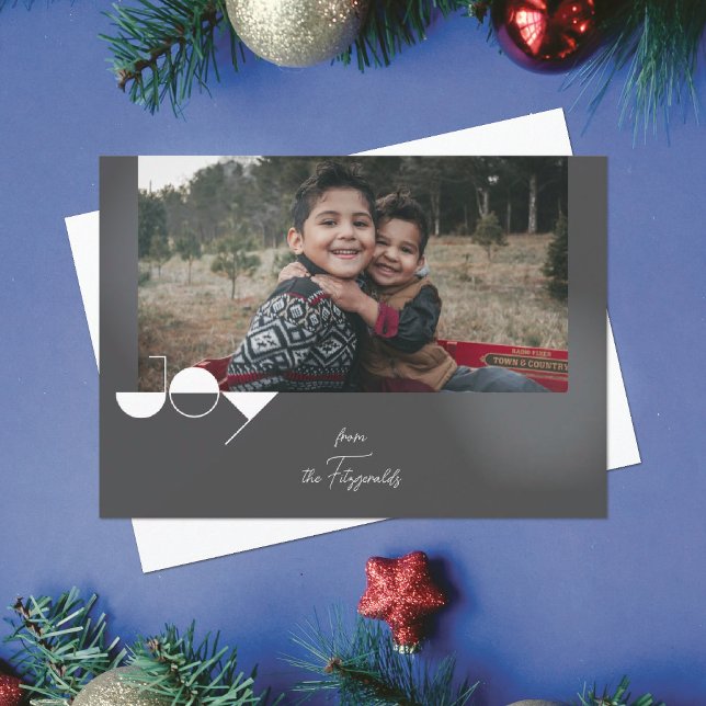 Simple Joy Photo Christmas Card (Creator Uploaded)
