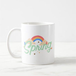 Simple Joy Springtime Cheerful White Soft Pastel Coffee Mug