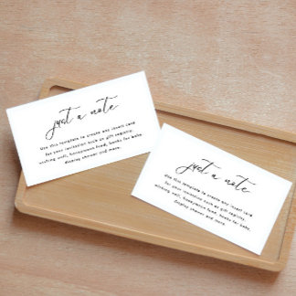 Simple Just A Note Wedding Insert Card