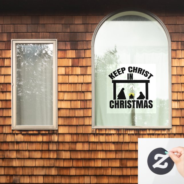 Simple KEEP CHRIST IN CHRISTMAS (Home Window)