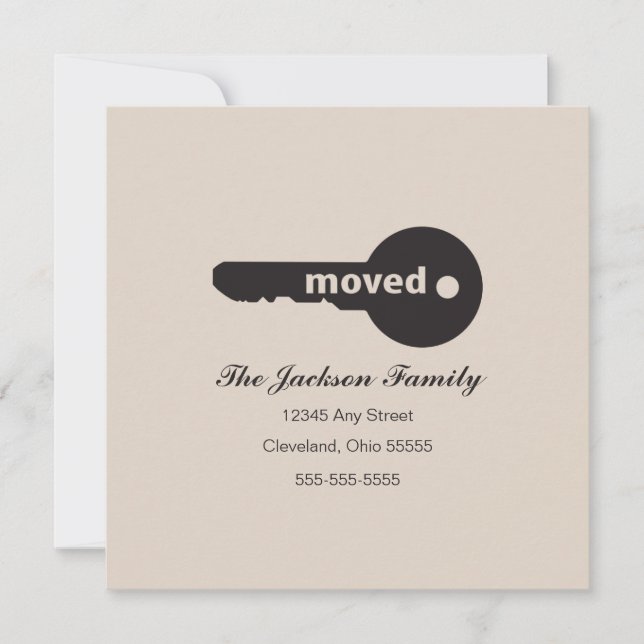 Simple Key Moving Announcement (Front)