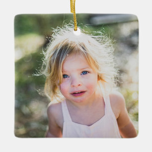 Simple Kids Photo Keepsake Ceramic Ornament