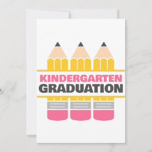 Simple kindergarten graduation invitation